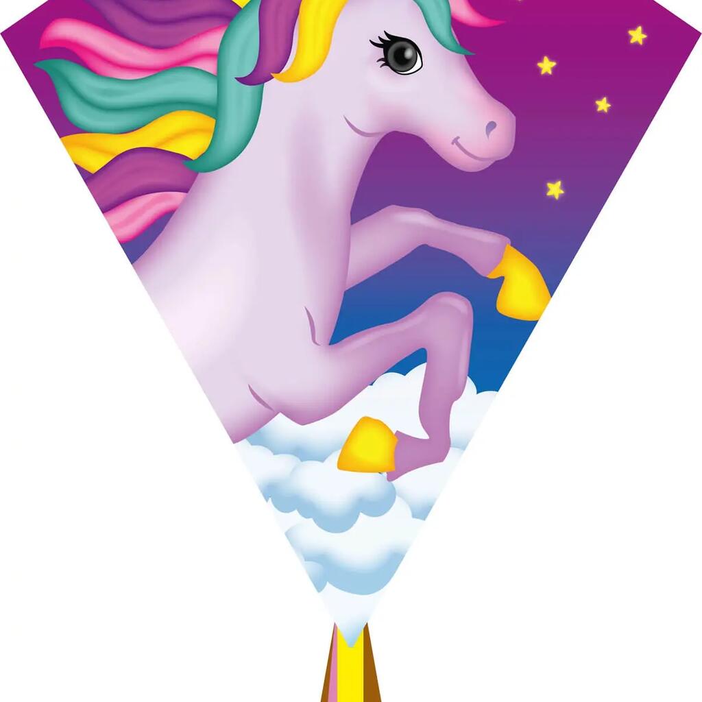 Children's Kite HQ Eddy 70 Unicorn 102129 Pink 58 x 70 cm