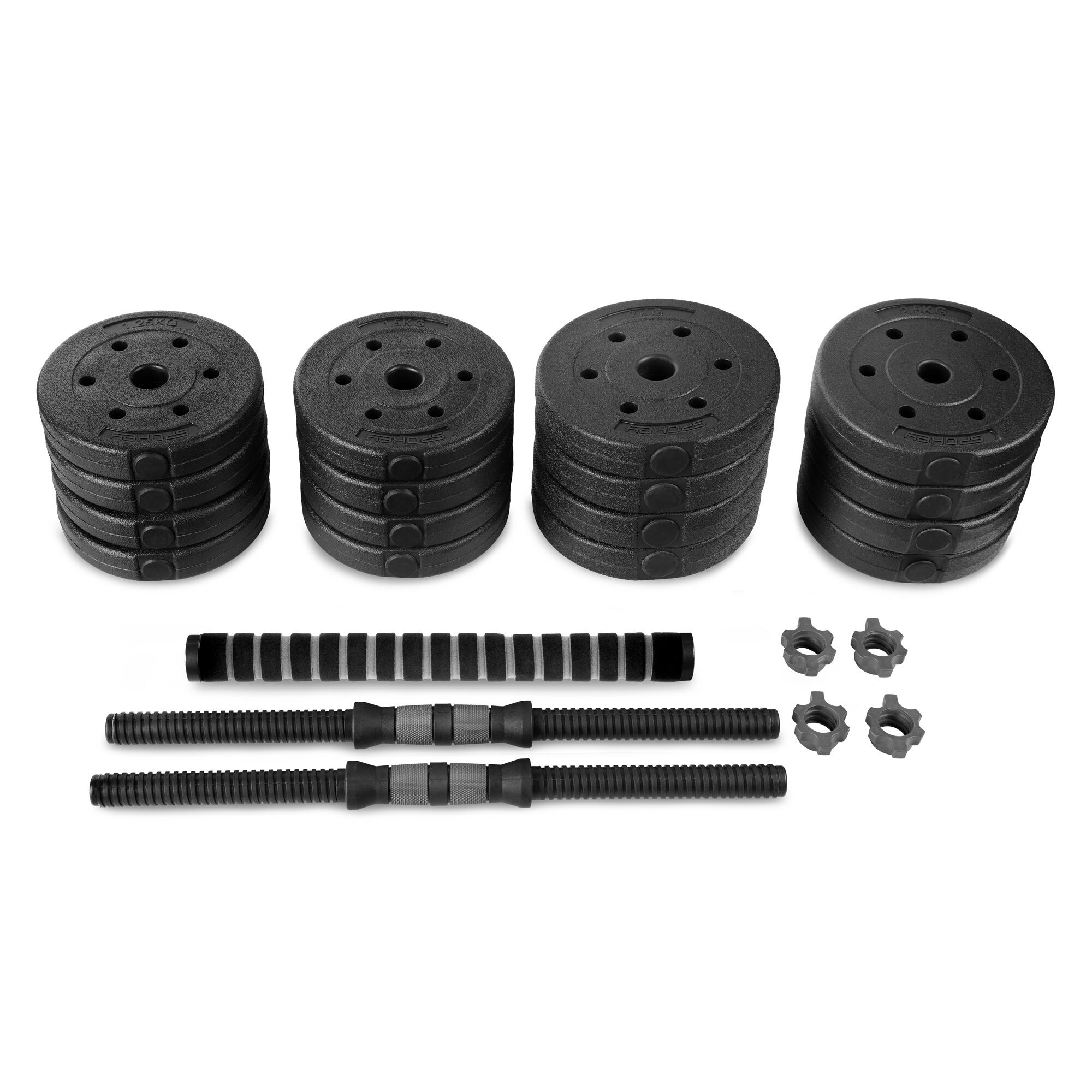 Regulowane hantle i sztanga w jednym Spokey Pondus 30 kg 4/5