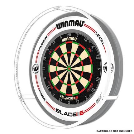 Winmau Dartbord LED-Light en Catchring Bundel Plasma Ice en Pro-Line Wit