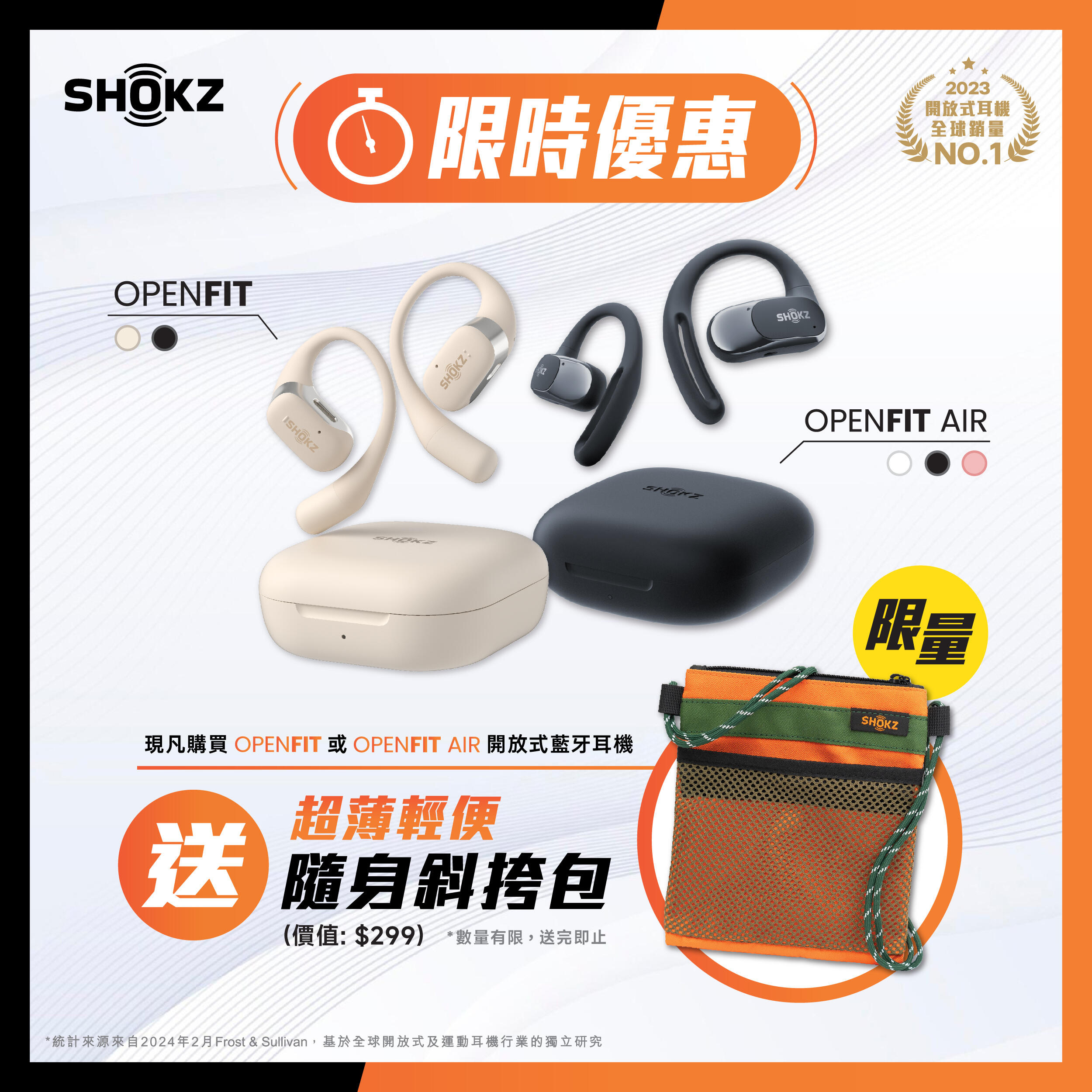 OpenFit Air T511 Open Ear Headphones - White OpenFit Air T511 Open Ear Headphones - White