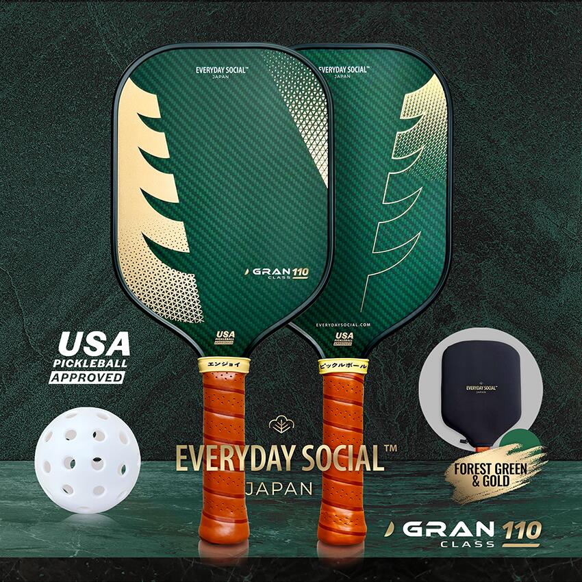 GRAN CLASS 110-G Edge-Guarded Pickleball Racket - Green
