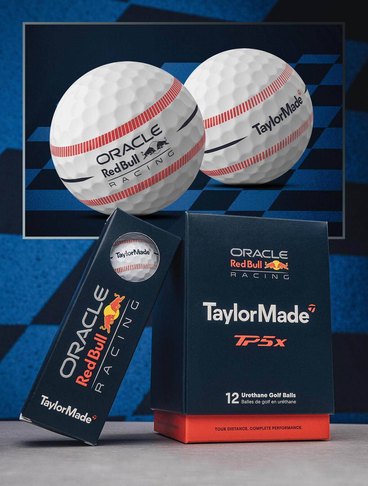 ラウンド用品・アクセサリー TaylorMade TP5X Oracle Red Bull Racing TP5x Stripe Golf Balls