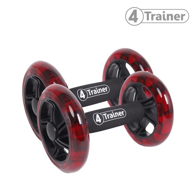 4trainer - Wheelers - Roues Abdos - 4trainer - Roue Abdominale - Gris|rouge - Taille Unique - Decathlon