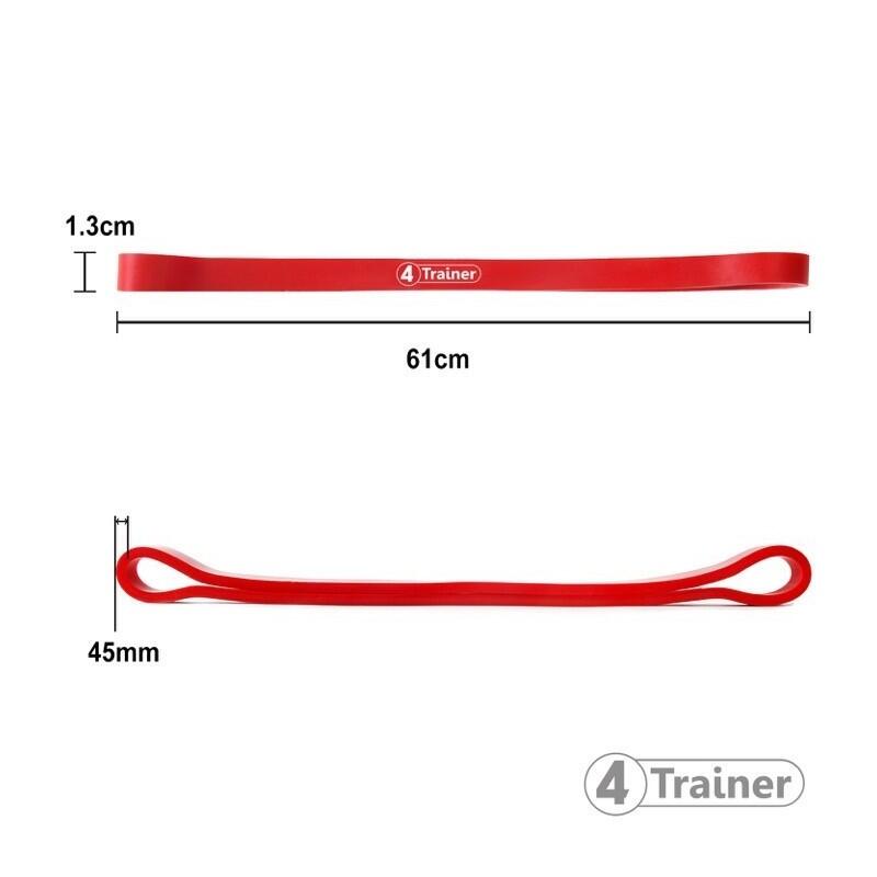Mini Bande Elastique - Powerband Extra Light - Rouge - 4TRAINER 2/3