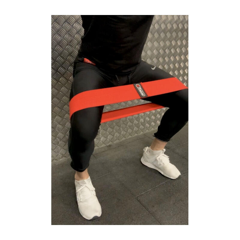 Squat Band - Bande de Résistance en Tissu - Heavy - Rouge - 4TRAINER 3/5