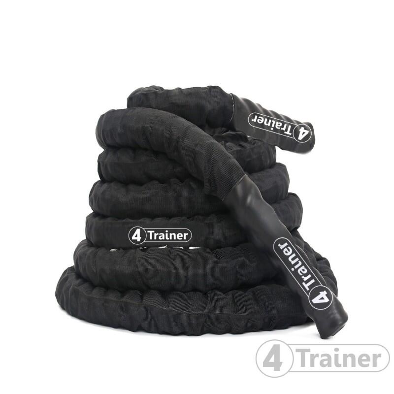 4trainer - Corde Ondulatoire Pro - Battle Rope - 15 Mètres - 4trainer - Corde Ondulatoire - Noir|rouge - Taille Unique - Decathlon