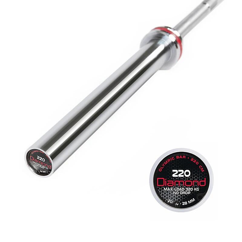 Olympische Stange JK Fitness Diamond 220 cm 3/5