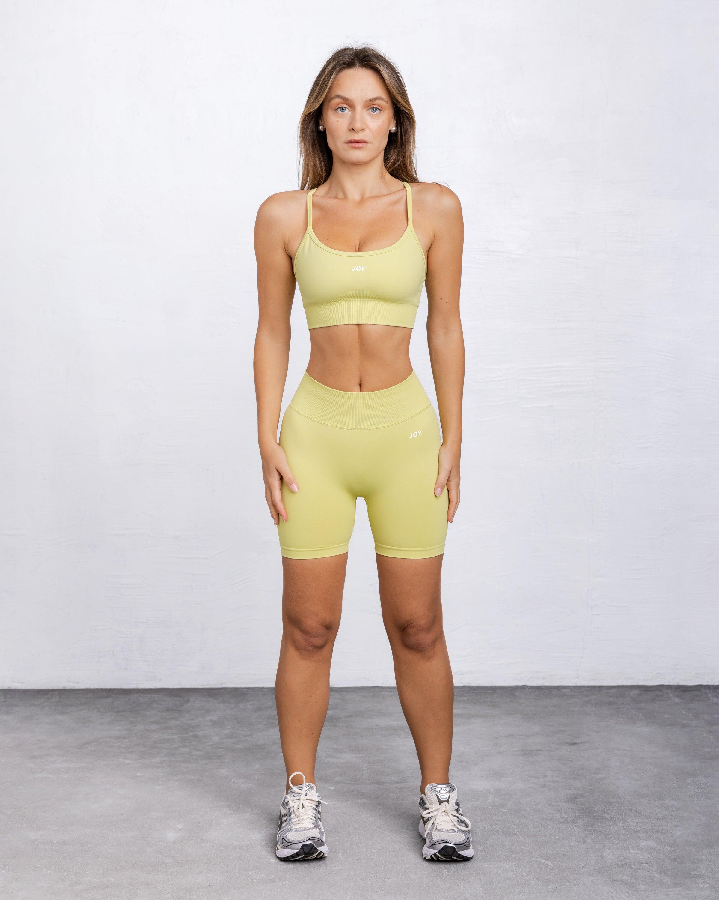 Short Dames Sculpt Scrunch - Geel 4/7