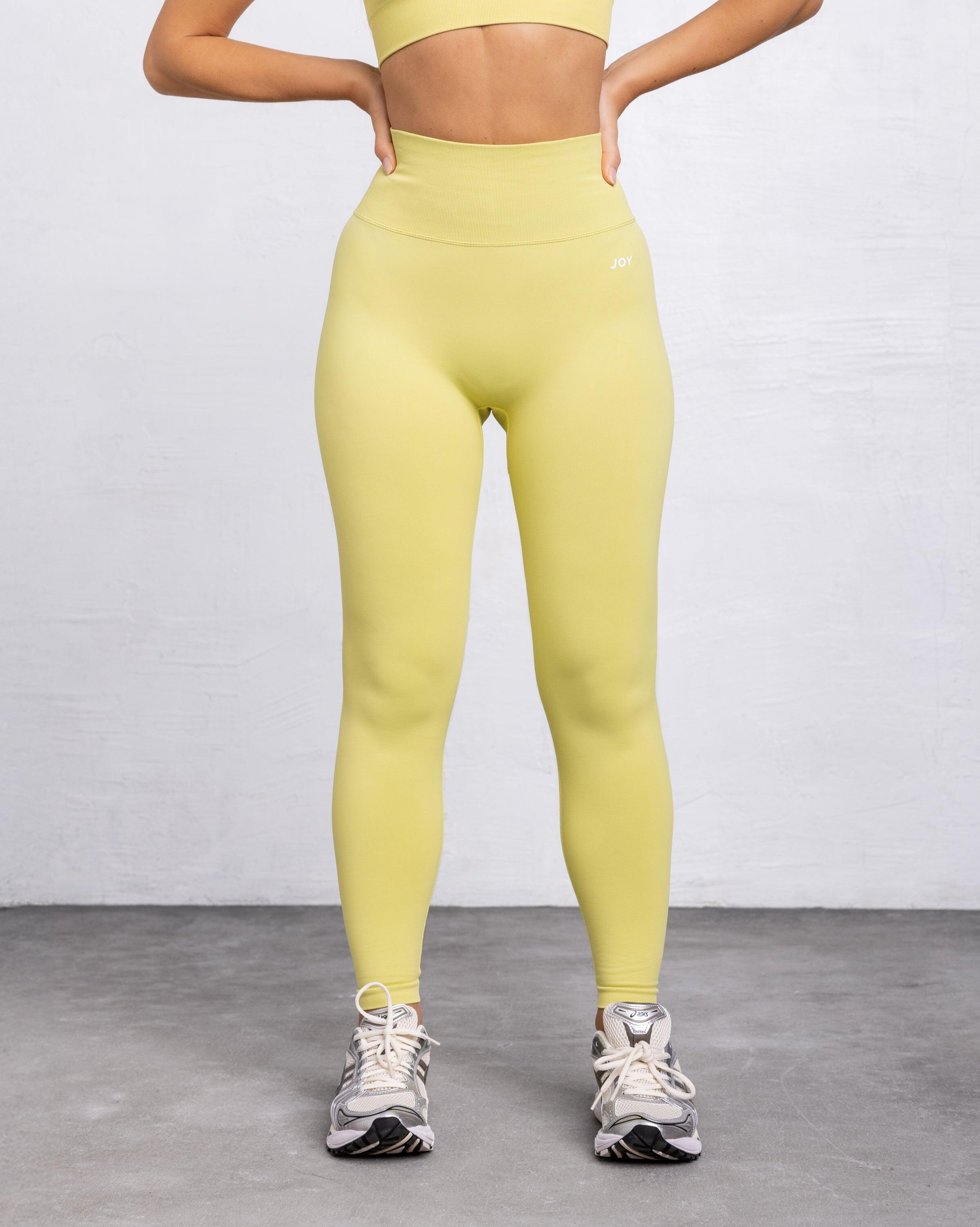 JOY STUDIO Leggings mulher Sculpt Scrunch - amarelo