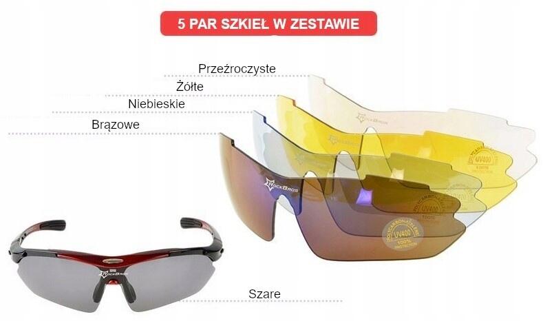 Okulary sportowe z polaryzacją unisex Rockbros 10001 4/5