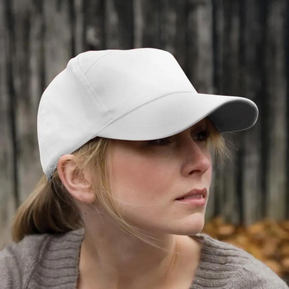 Unisex Plain Baseball Cap (White)