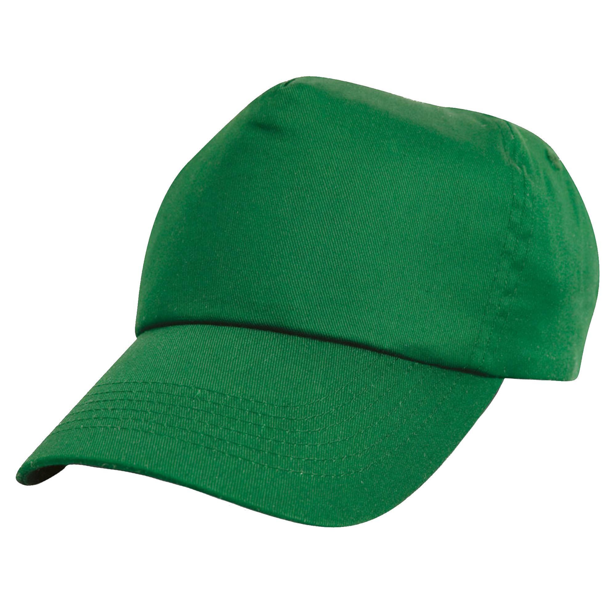 Cappellino Tinta Unita Con Visiera Unisex Result Verde Kelly 2/3