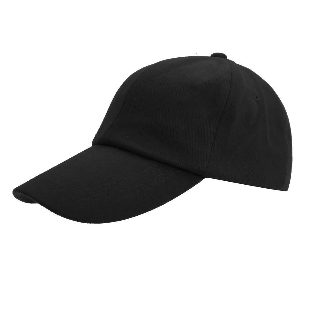 Childrens/Kids Plain Low Profile Heavy Brushed Cotton Baseball Cap (Black)