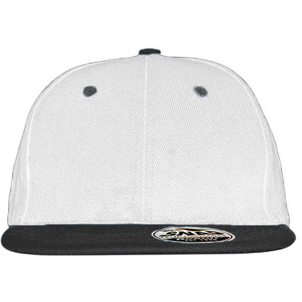Boné Unisex Aba Reta Bronx Dupla Core (Branco/Preto) 2/3