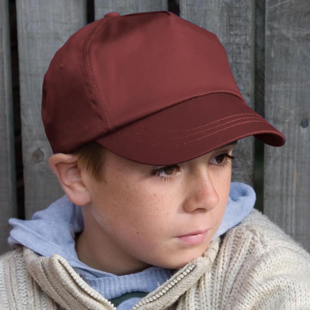 Unisex Childrens/Kids Plain Baseball Cap (Burgundy)