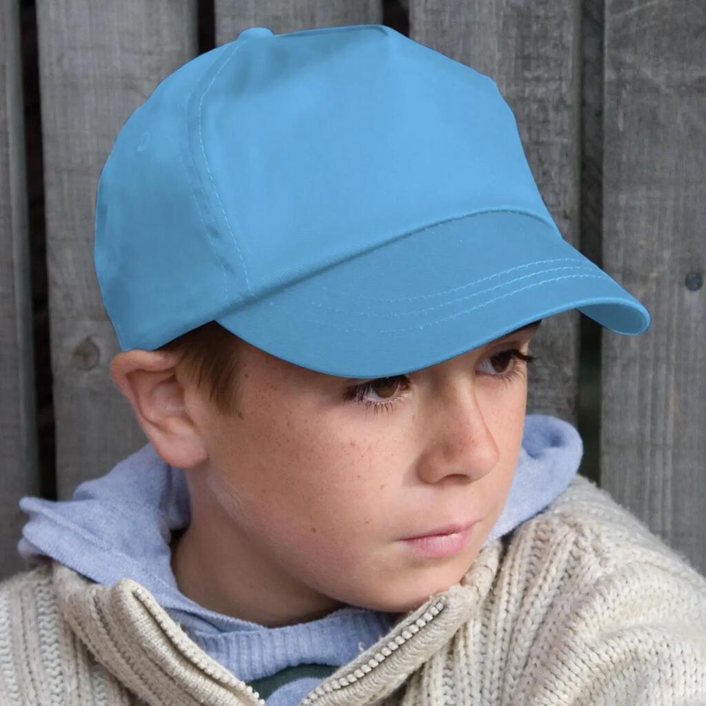 Unisex Childrens/Kids Plain Baseball Cap (Sky Blue)