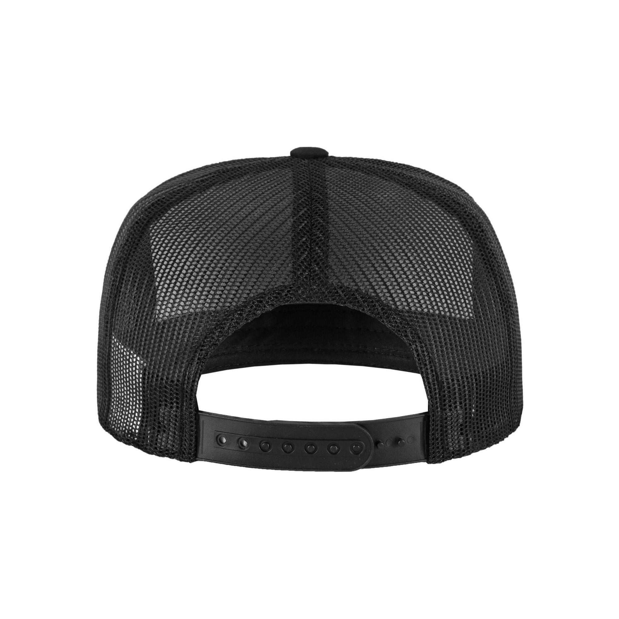 Cappellino Da Camionista Retrò Adulto Unisex Flexfit Nero 2/4