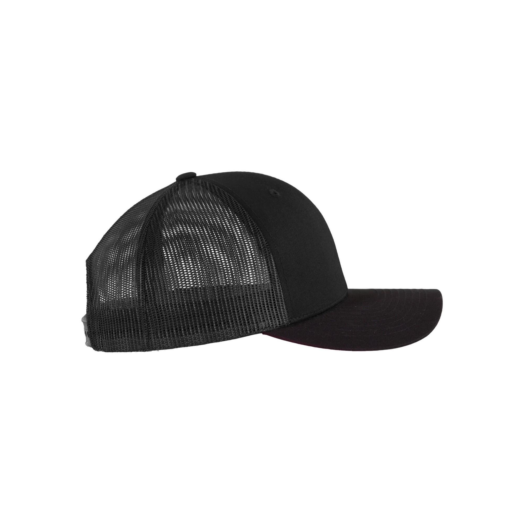 Cappellino Da Camionista Retrò Adulto Unisex Flexfit Nero 4/4