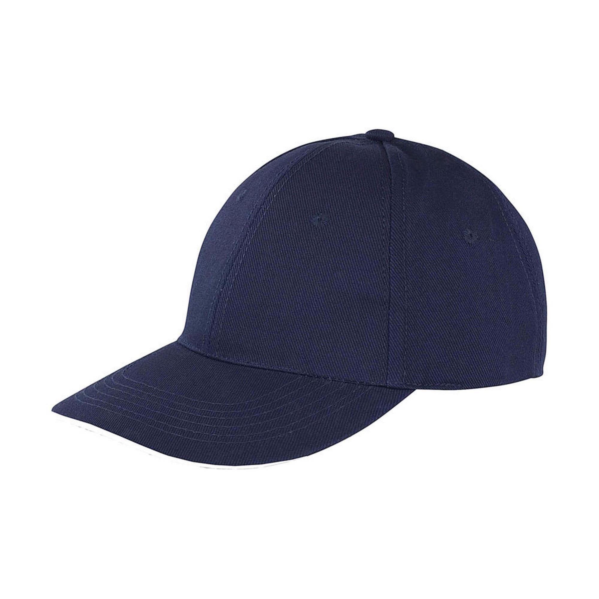 Core Unisex Adults Memphis Sandwich Peak Cap (Azul Marinho/Branco) 2/3