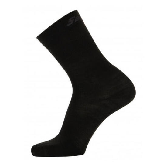 Chaussettes à vélo santini alti laine d'hiver noire