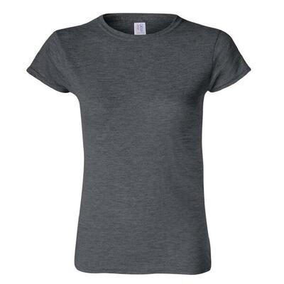 Dames zachte stijl korte mouw tshirt (antiek kersenrood)