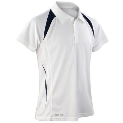 Heren team spirit poloshirt (zwart/wit)
