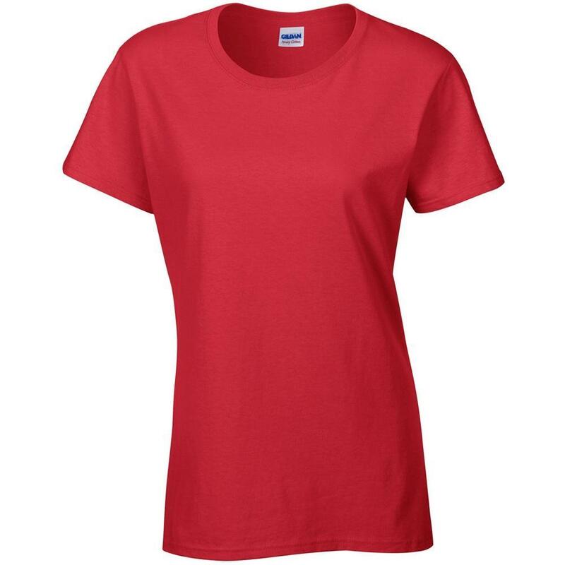Tshirt À Manches Courtes Coupe Féminine Femme (Rouge)