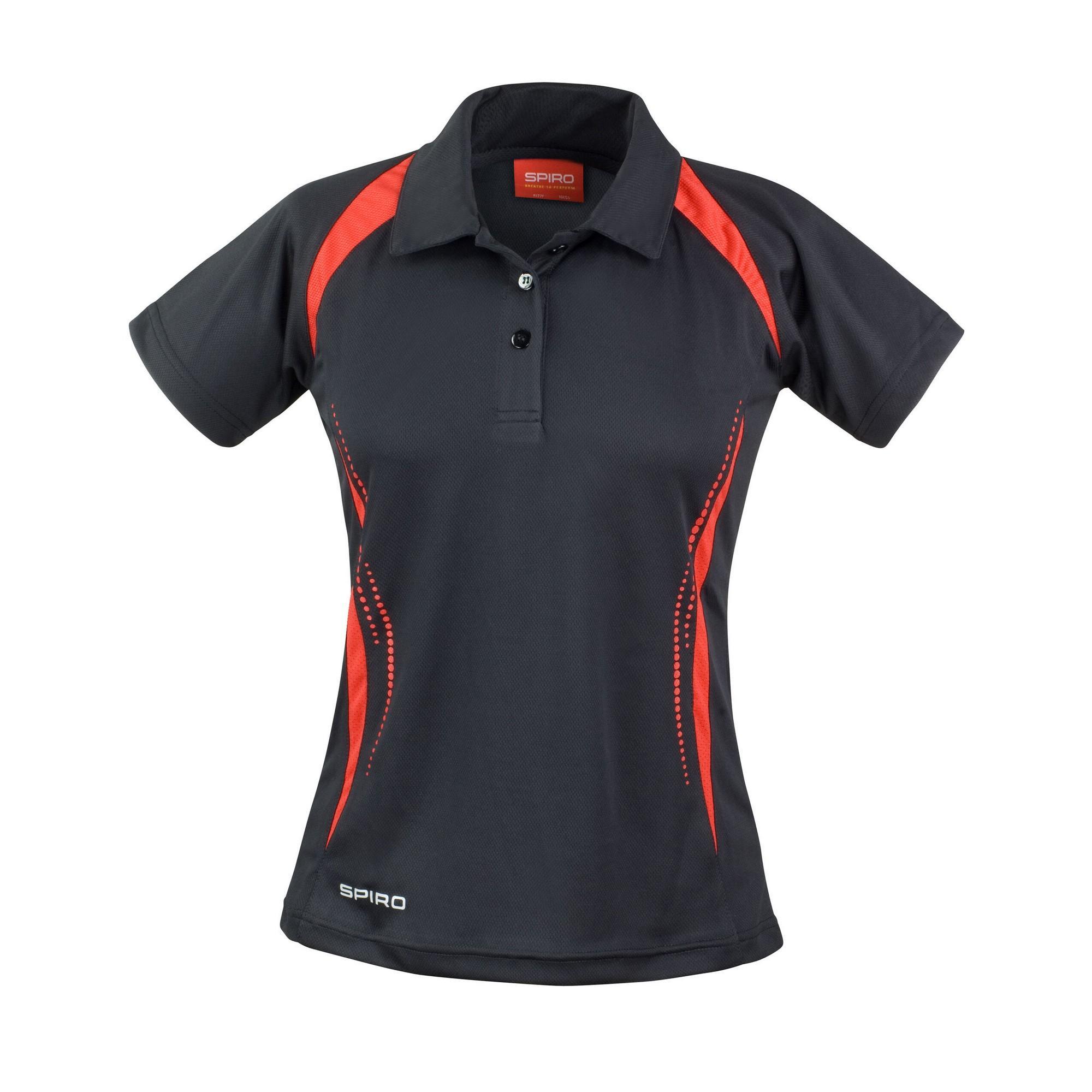 Spiro - Polo Team Spirit Femmes/dames (noir / Rouge) - T-shirt Manches Courtes - Noir|rouge - Decathlon
