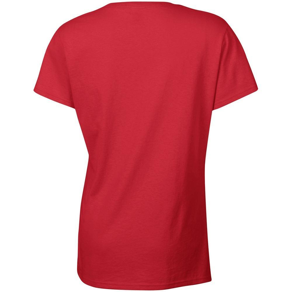 Tshirt À Manches Courtes Coupe Féminine Femme (Rouge) 2/4