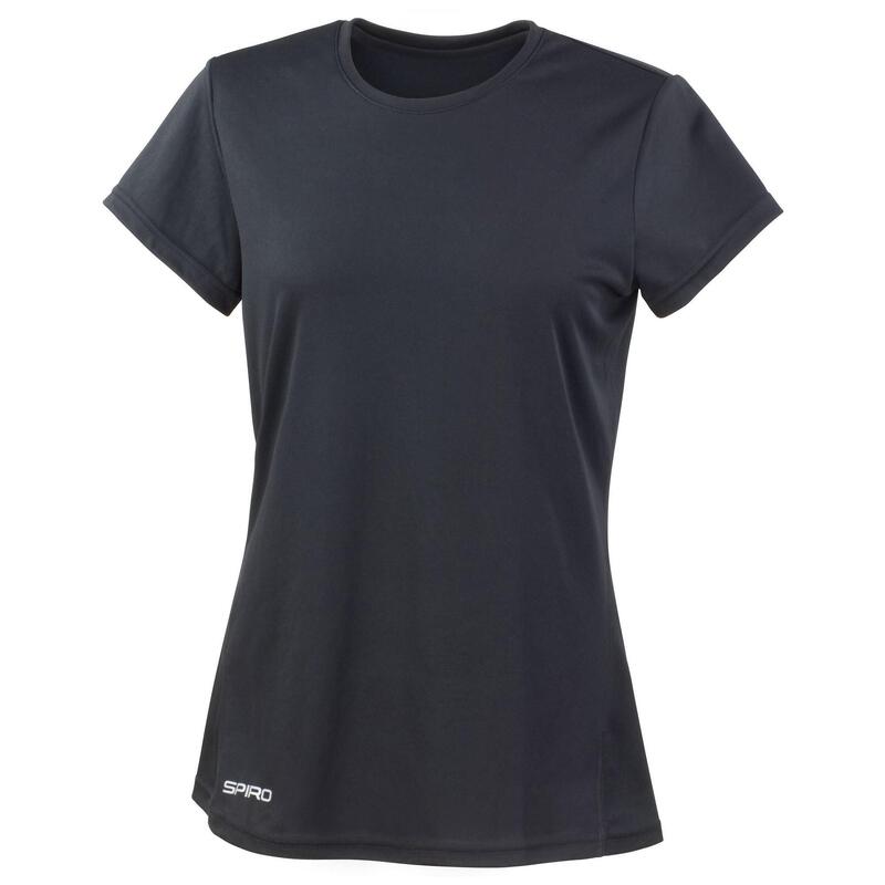 T-Shirt Quick Dry para senhora/senhora Preto