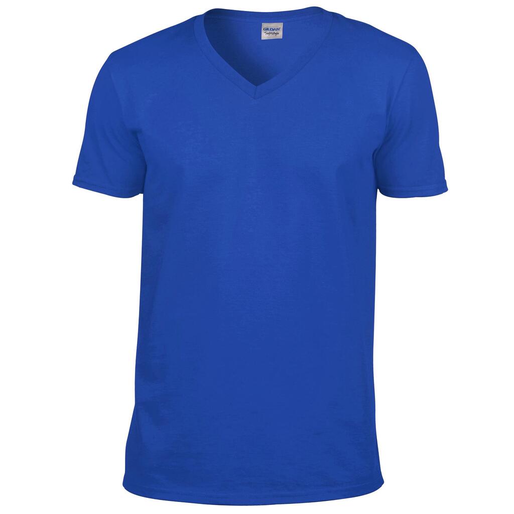 Mens Soft Style VNeck Short Sleeve TShirt (Royal)