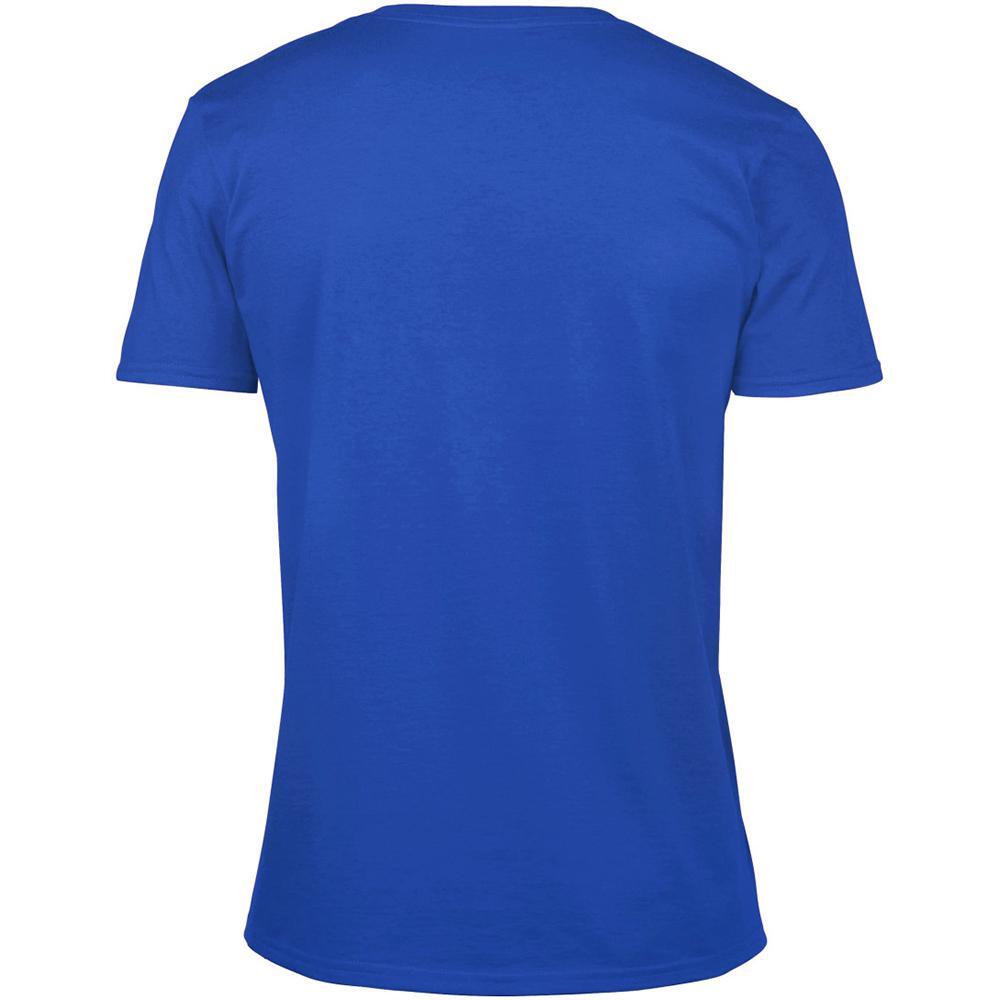 Tshirt À Manches Courtes Et Col En V Homme (Bleu Royal) 2/4