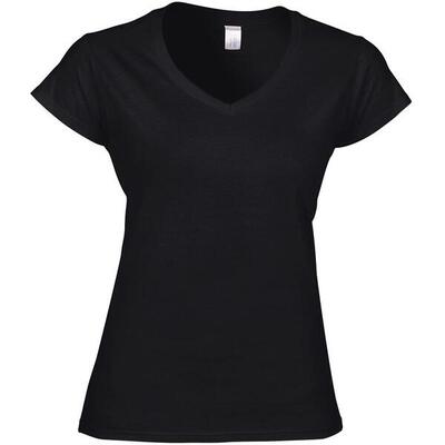 Dames zachte stijl korte mouw vhals tshirt (sportgrijs (rs))