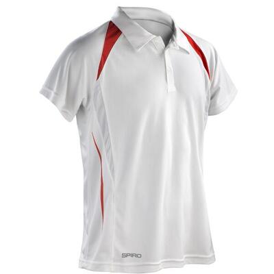 Heren team spirit poloshirt (zwart/wit)