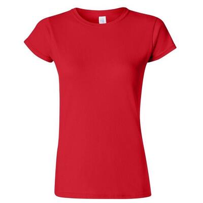 Dames zachte stijl korte mouw tshirt (antiek kersenrood)