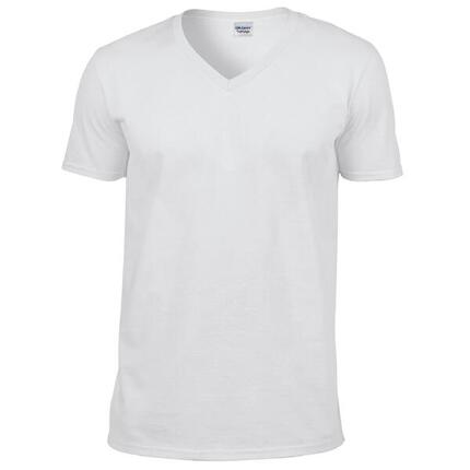 Camiseta básica de manga corta Modelo Soft Style para hombre Blanco