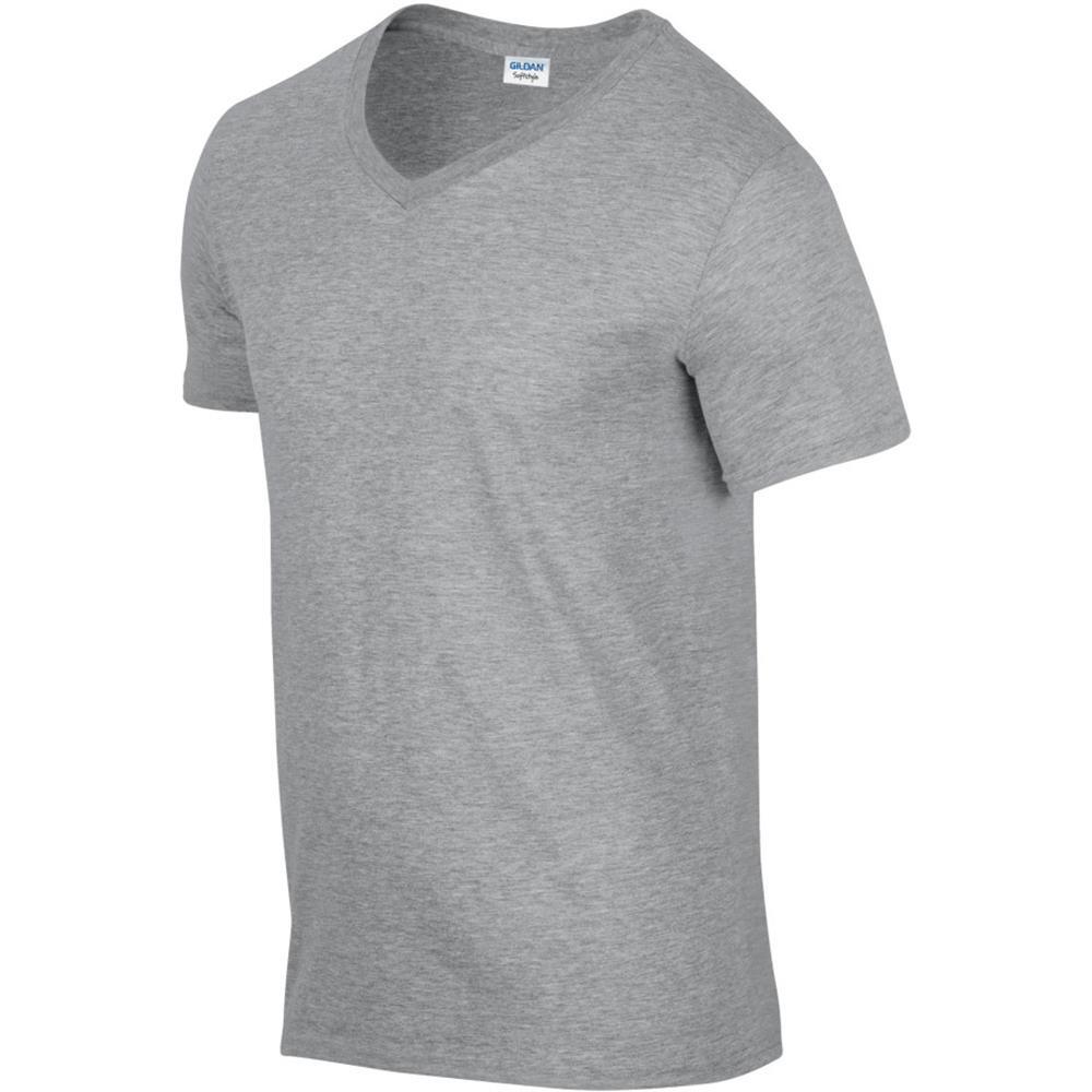 Tshirt À Manches Courtes Et Col En V Homme (Gris Sport) 3/4