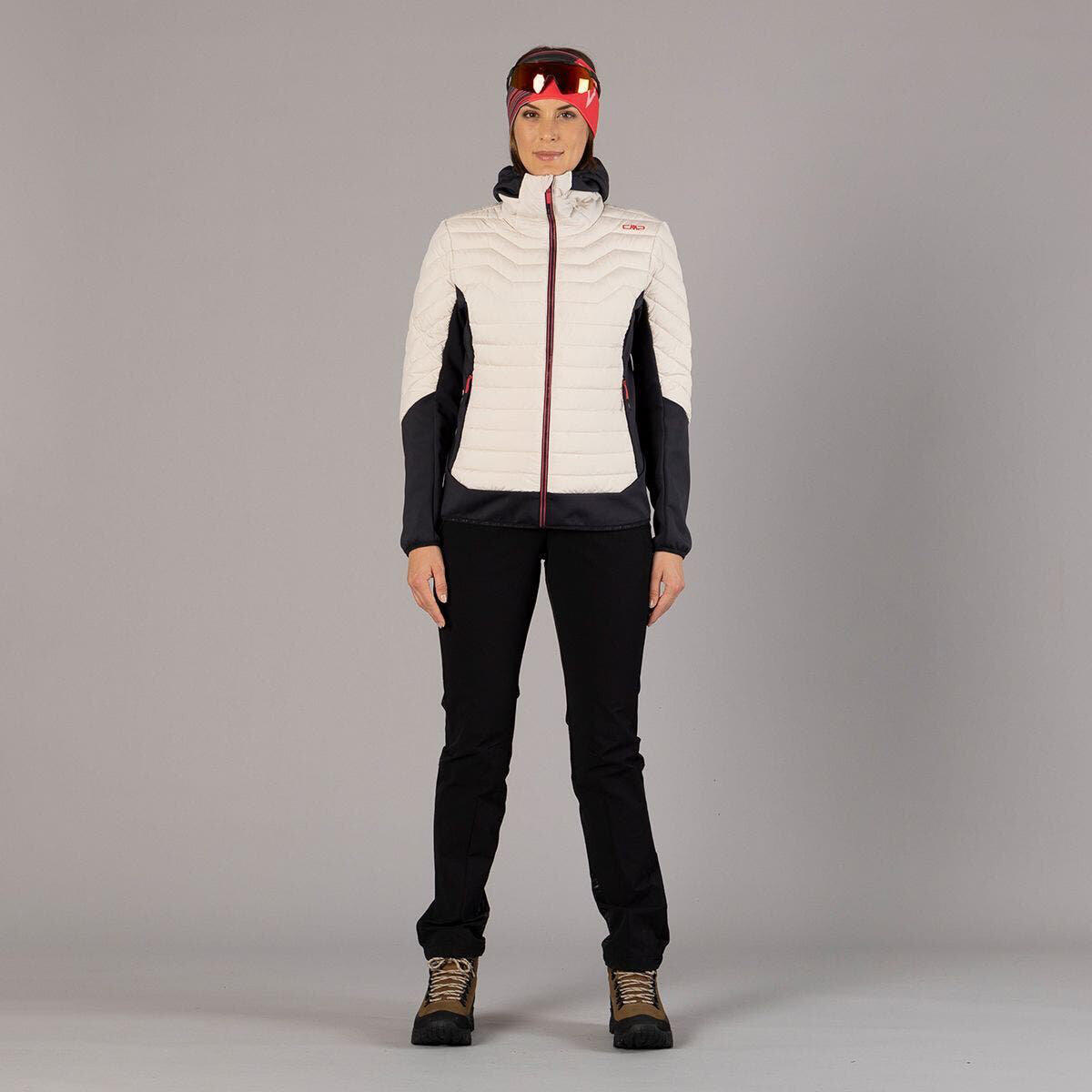 Hybride donzen jas met vaste capuchon voor dames CMP 3/6