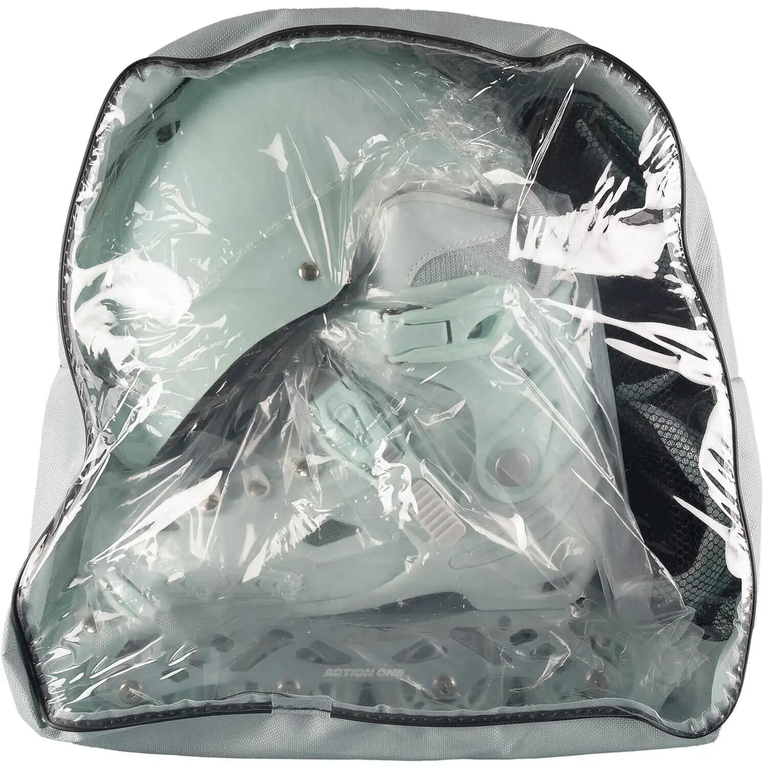 Set role Pastel Mint Green, S (28-31), cu casca, protectii si geanta transport 7/7