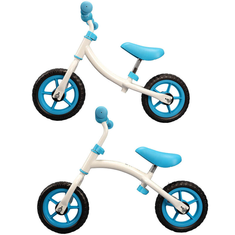 Bicicleta fara pedale pentru copii Baby Bliss cu stickere cadou, 10 inch, alb