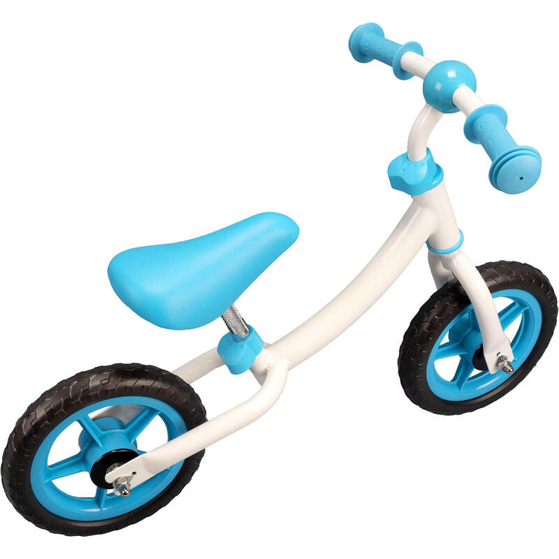 Bicicleta fara pedale pentru copii Baby Bliss cu stickere cadou, 10 inch, alb