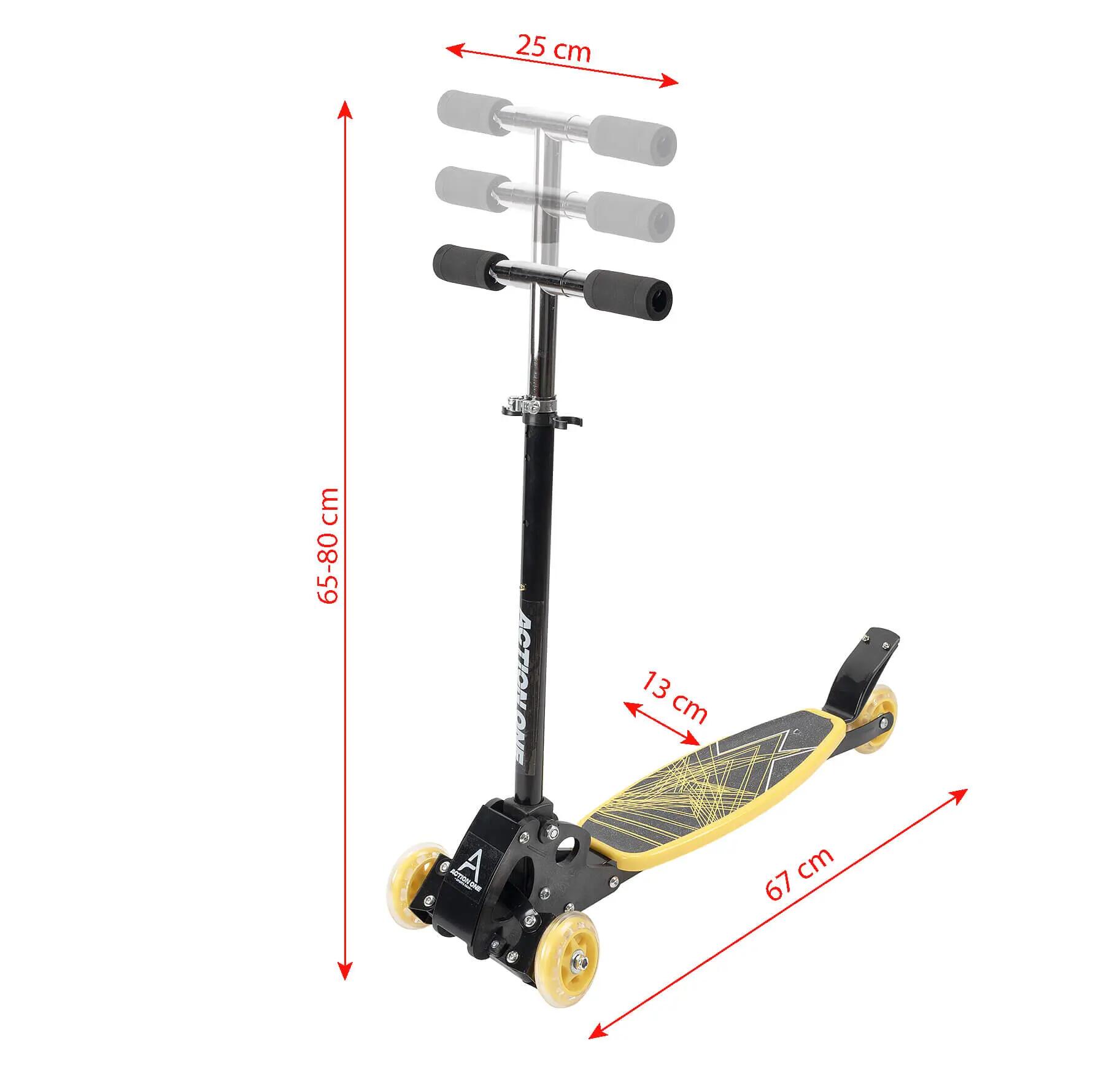 Trotineta cu 4 roti Rookie, galben 3/6