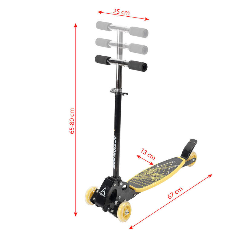 Trotineta cu 4 roti Rookie, galben