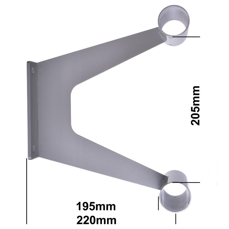 2 x Support de barres de danse classique STUDIO DUO pour doubles barres en blanc