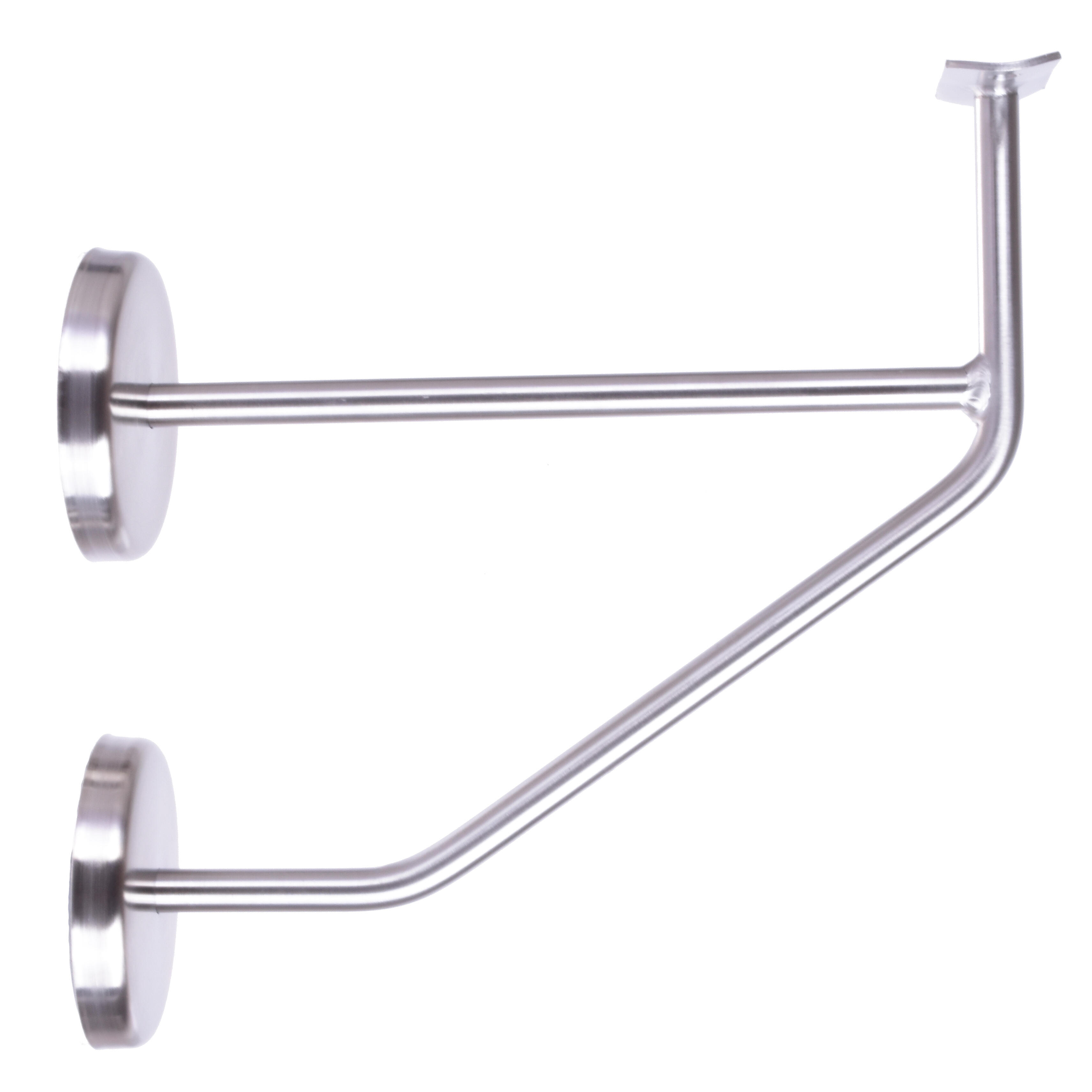 1 x suporte de barra de ballet profi com duplo fixação, em aço inox., 200mm