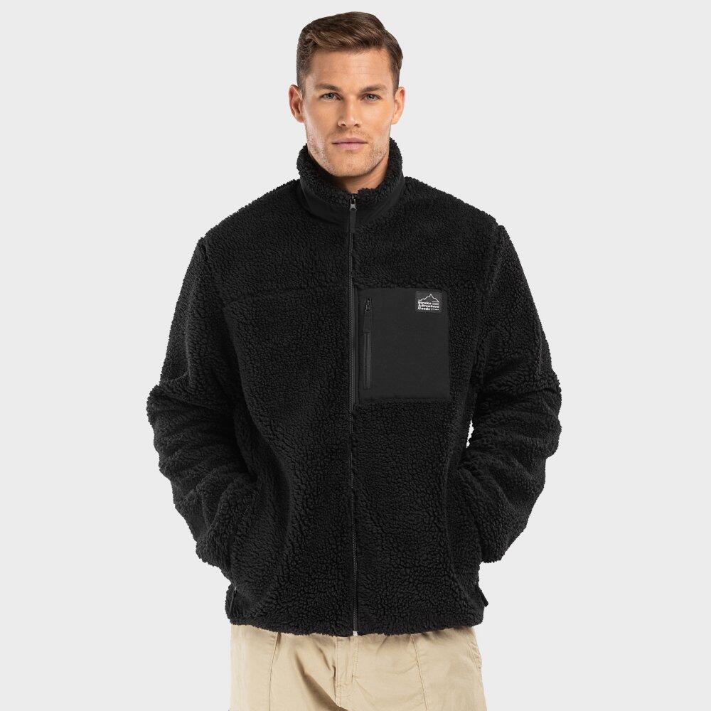 SIROKO Herren Lifestyle sherpajacke für Blackcomb Schwarz
