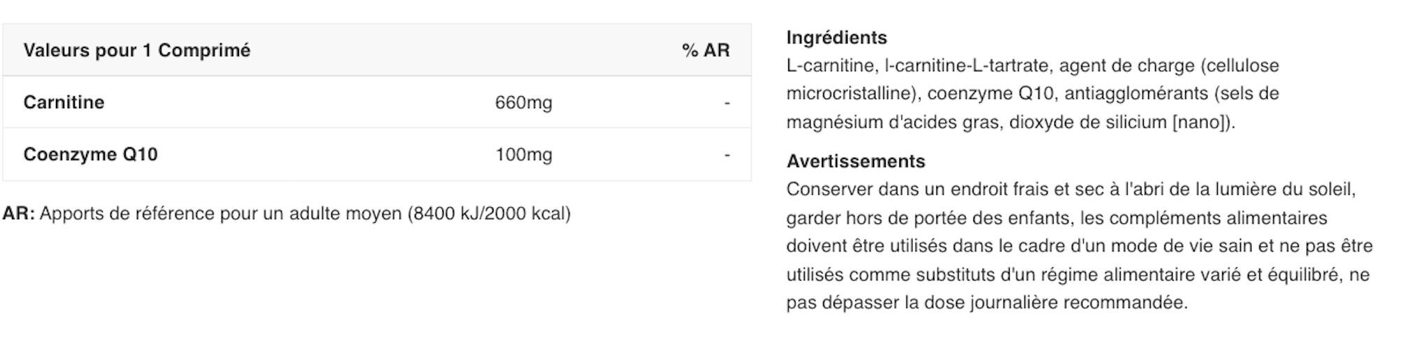 L-Carnitine - CarniBlast® - 90 Comprimés 2/3
