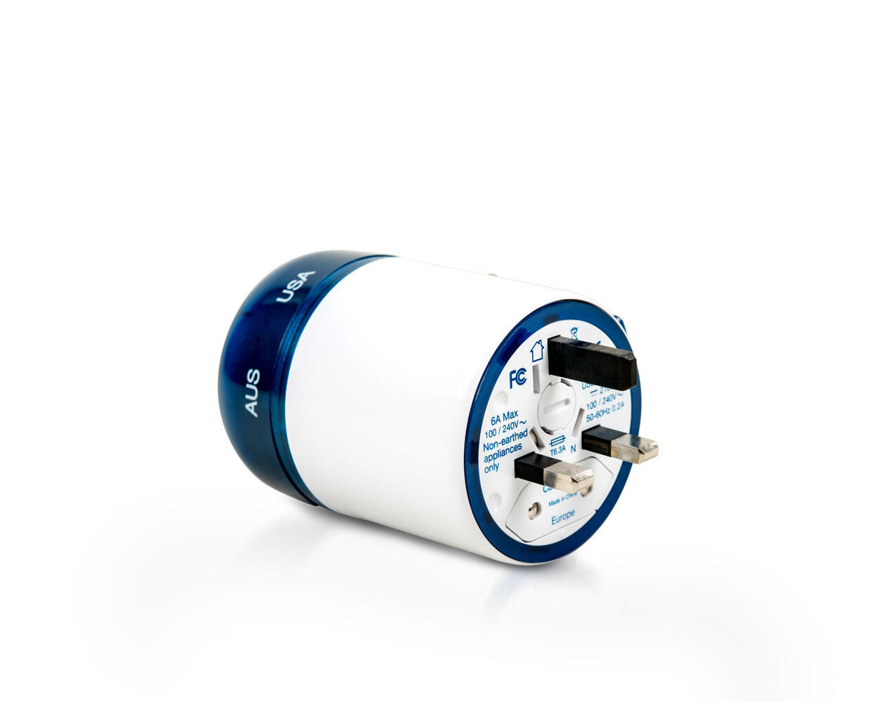 ADAPTADOR MUNDIAL CLAVIJA ELÉCTRICA TODO EN UNO +2USB 3/4