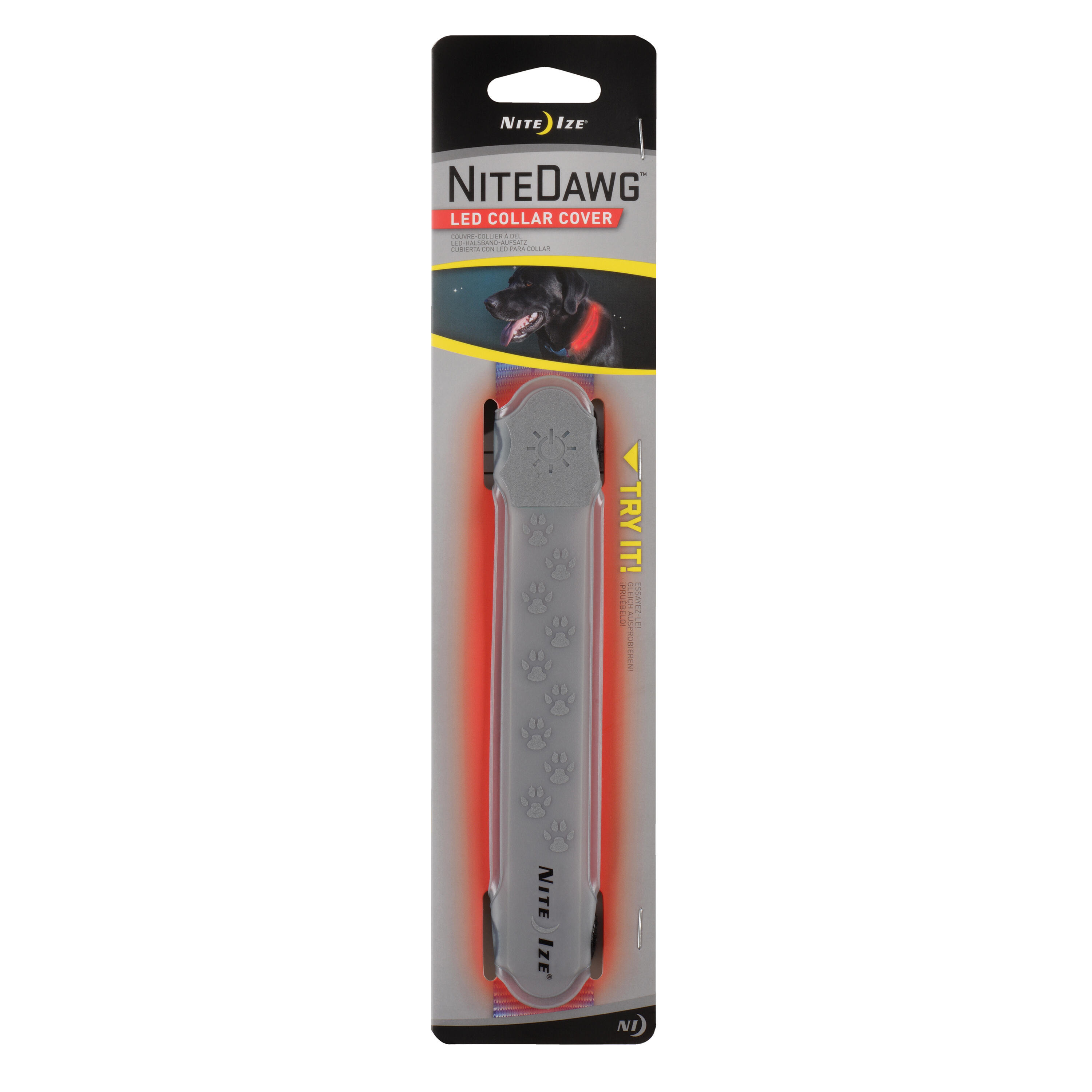 COLLAR NITEDAWG COVER -  BANDA CON LUZ LED AJUSTABLE PARA COLLAR - LUZ ROJA 3/3