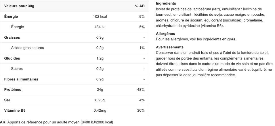 Whey isolate - Iso-Fuji® - Chocolat à la Noix de Coco 2/3